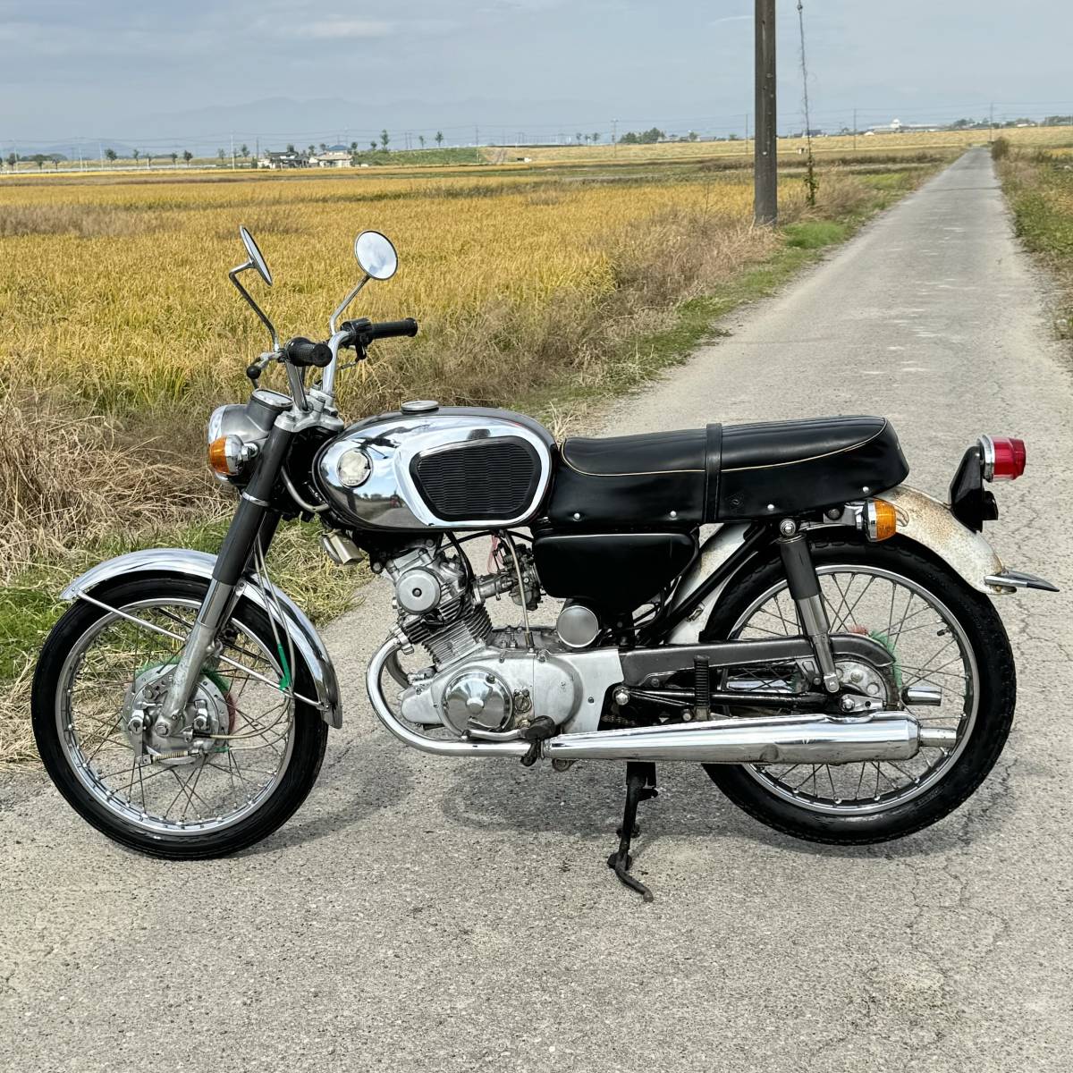 ホンダ CB125 希少 実動 スズキカワサキヤマハ検)C92 C200 C110 CB72 C115 CL72 FT1 ボブキャット A1 HS CB93 CS ドリーム ベンリィ 2192㎞_画像7