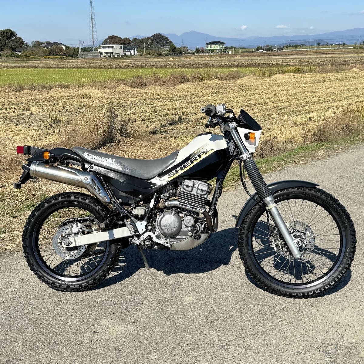 カワサキ スーパーシェルパ 250 ヤマハスズキ検)XR DT TDR XL TL YZ FTR KDX KLX WR KTM CT SL RH TLM TLR DR KL250G 部品取り シェルパ_画像2