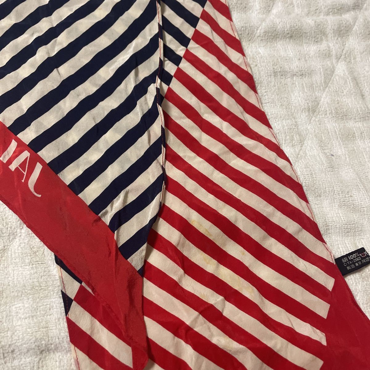 制服 ca JAL スカーフ シルク 昭和の物 返品不可-
