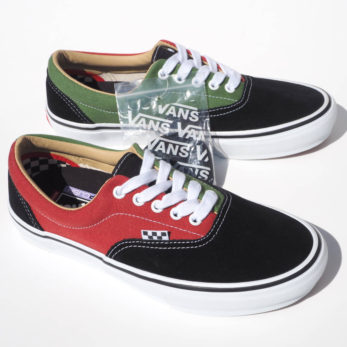 デッド!! 新品 USA限定 US 8 /26cm VANS ERA PRO 黒スエードｘエンジｘグリーン_画像1