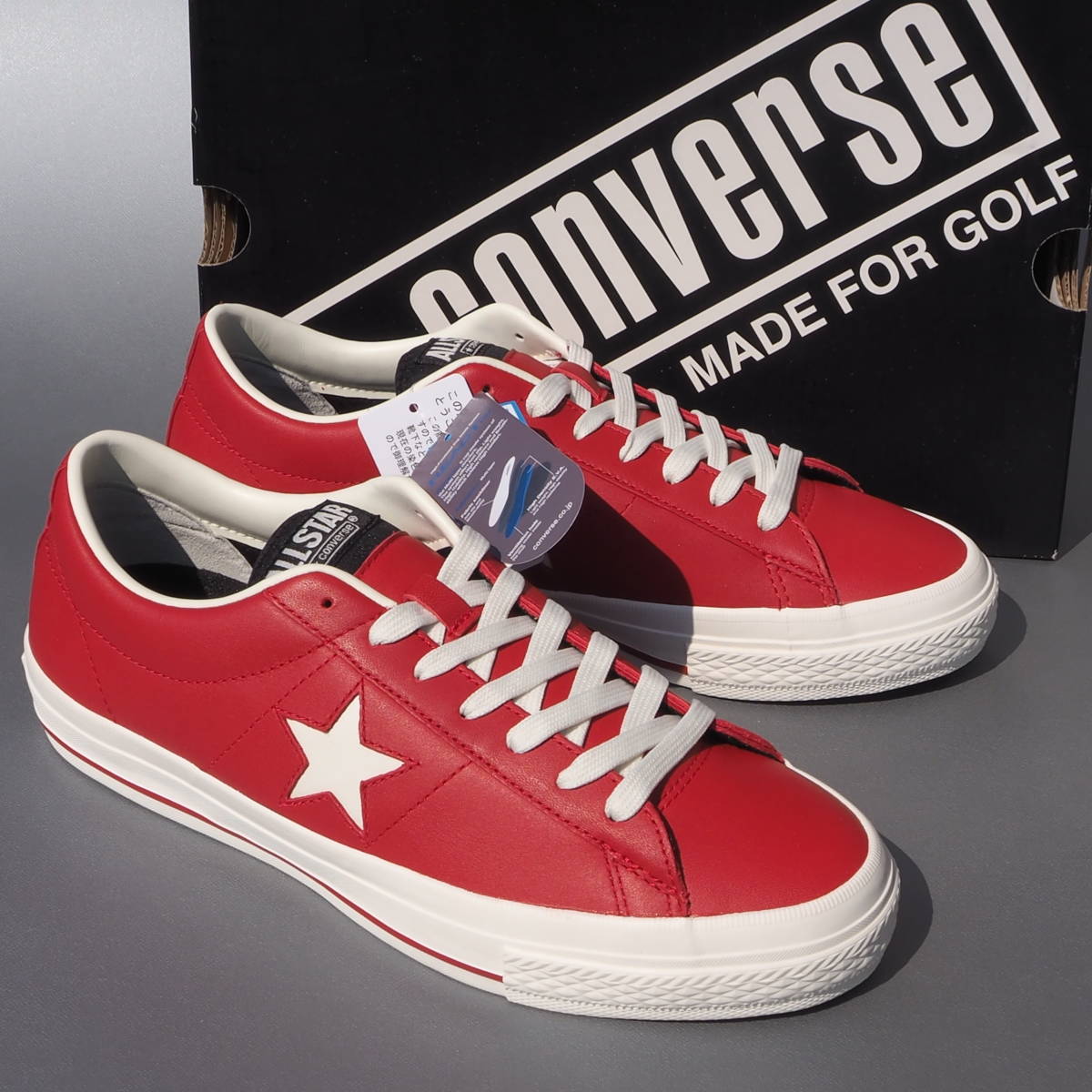 デッド!! 新品 US 7 / 25.5cm converse ワンスター ONE STAR GF SC RED 赤ゴルフ GOLF ONESTAR スパイクレス 箱付