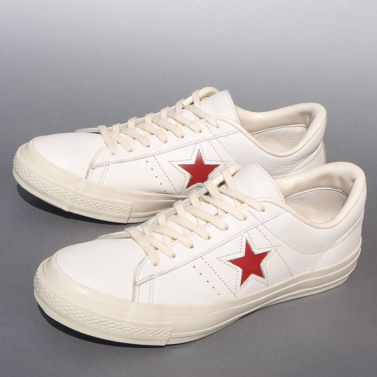 美品!! US 9 1/2 / 28cm 日本製 限定 converse ワンスター J 白ｘエンジレッド MADE IN JAPAN ONESTAR_画像2