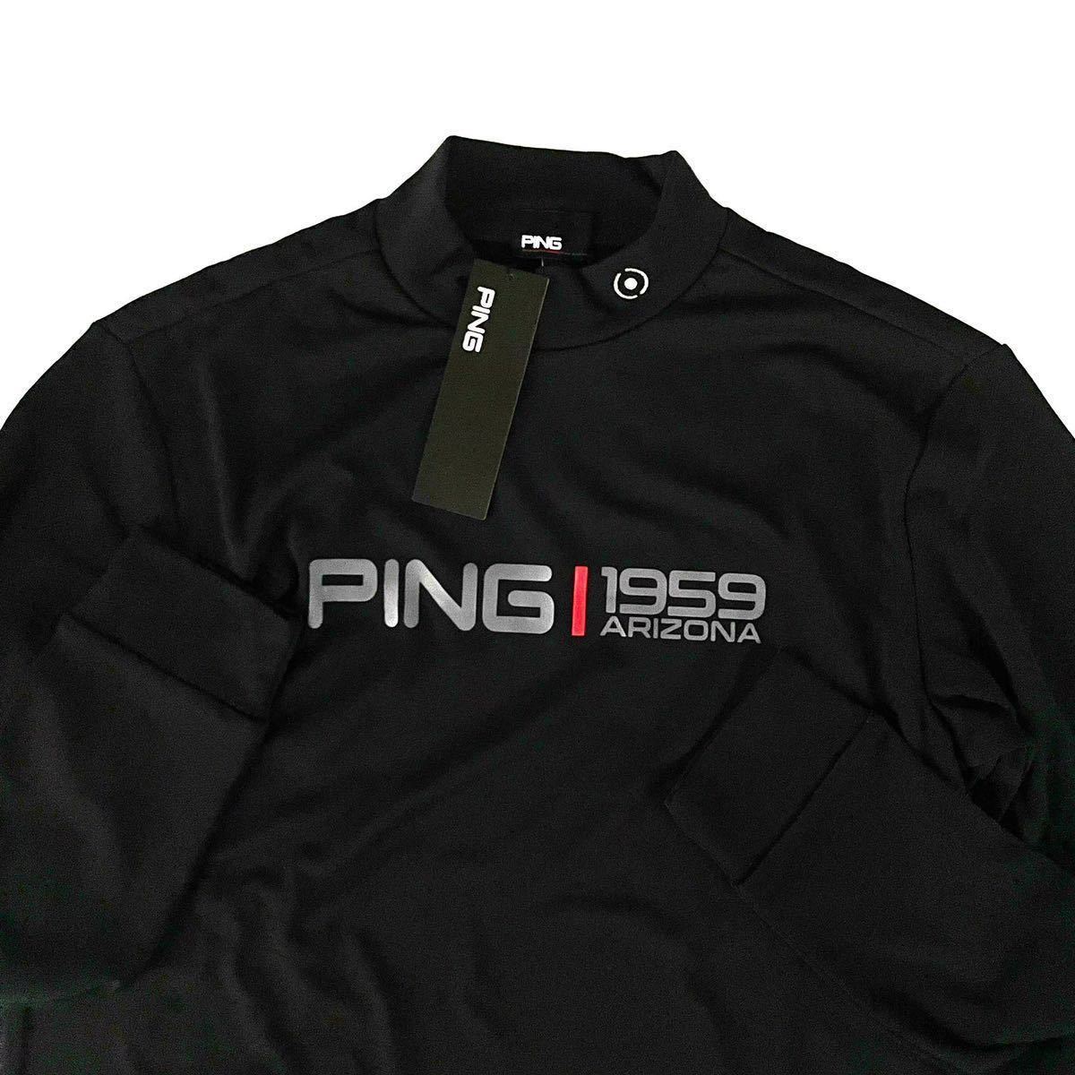 ▲新品【メンズLL】黒 秋冬 長袖 PING GOLF ピン ゴルフ 長袖シャツ デルタハイネックモックネックシャツ_画像2