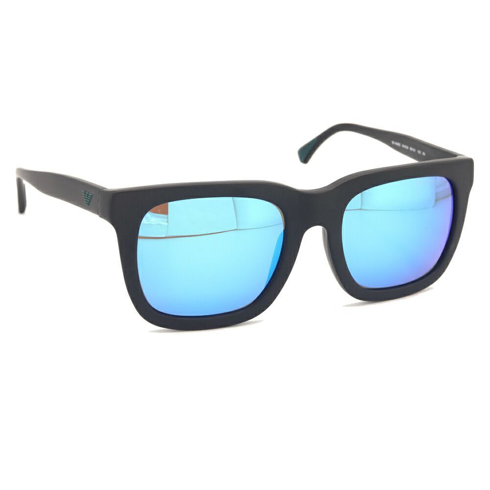 エンポリオ アルマーニ サングラス EA4089D ブラック ブルーミラー 中古 眼鏡 メガネ アイウェア ロゴ EMPORIO