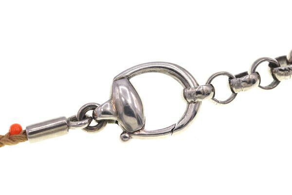 新規購入 5338円 グッチ ネックレス ベージュ オレンジ SV スターリング シルバー
