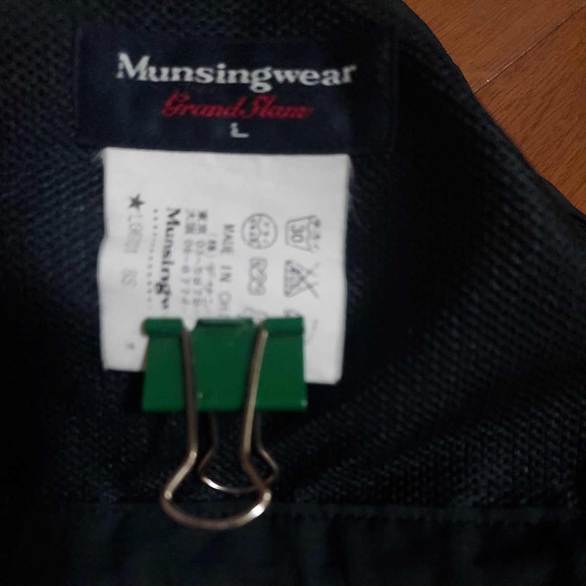 マンシングウェア　Munsingwear　ジャケット　ブルゾン　ジャンバー　黒　L　メッシュ　ナイロン_画像4