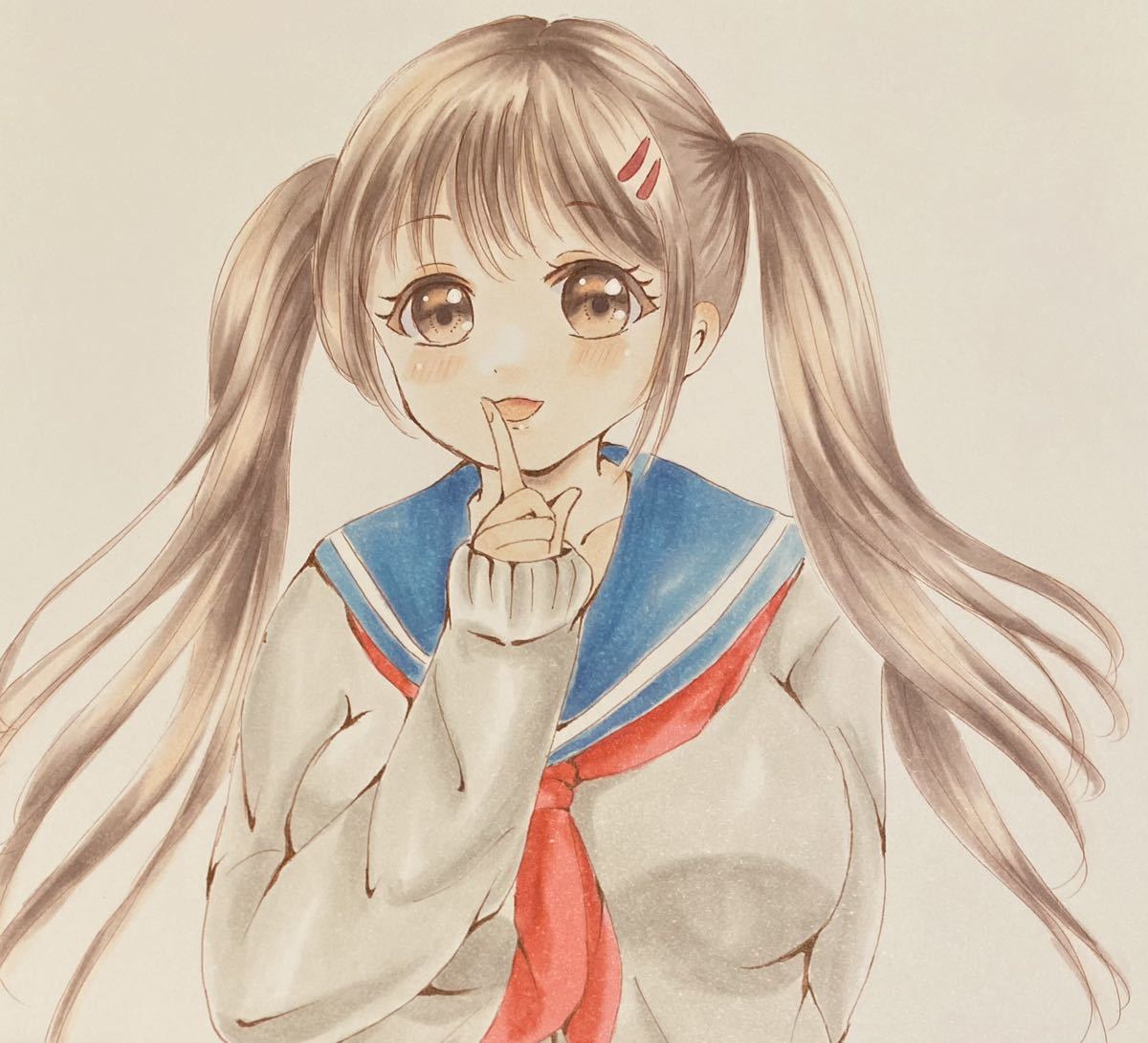 ☆同人手描きイラスト オリジナル ツインテールの女の子 ☆同人手描きイラスト オリジナル ツインテールの女の子