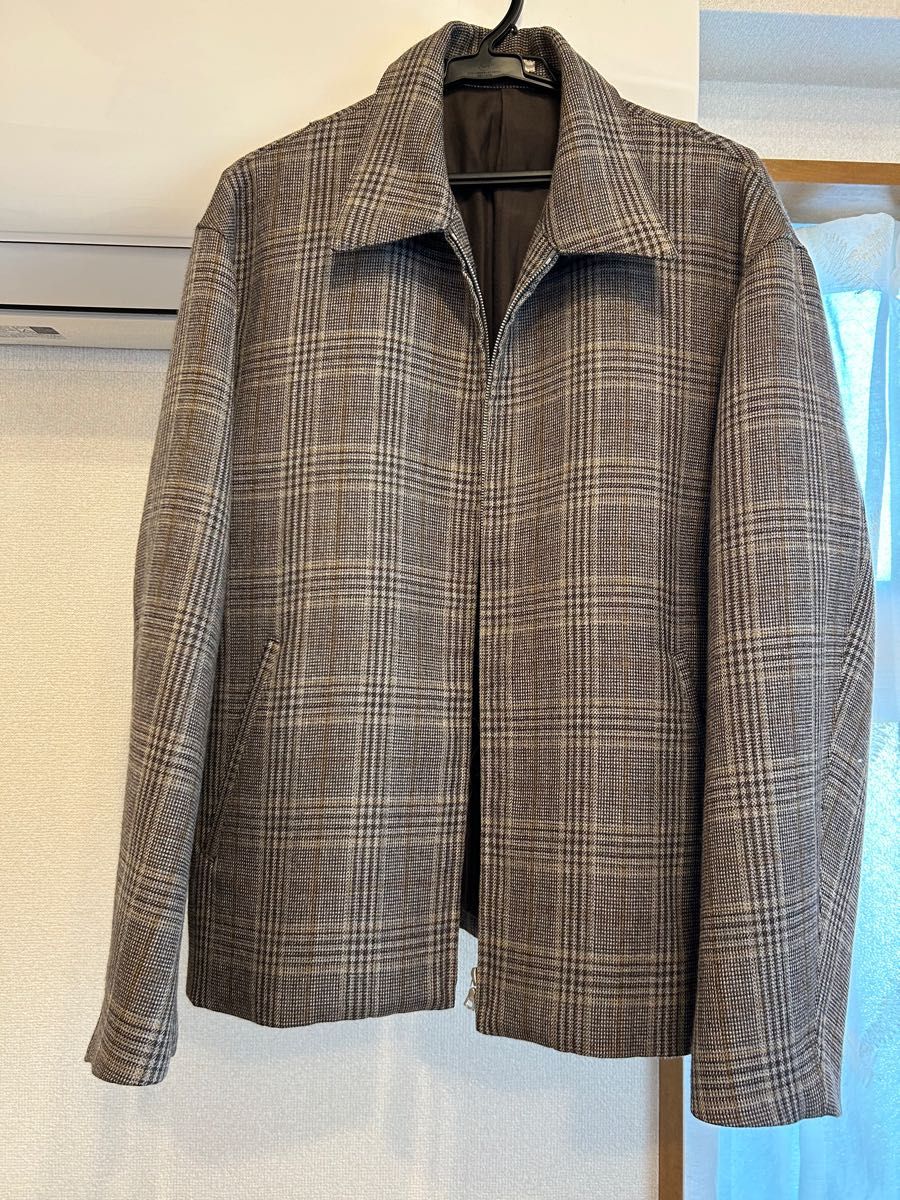 AURALEE オーラリー DOUBLE FACE CHECK ZIP BLOUSON ダブルフェイス