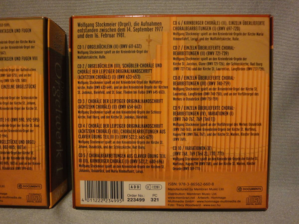 【CD 20枚BOX】J.S.バッハ：オルガン作品全集 Vol.1/2 セット（ヴォルフガング・シュトックマイアーWolfgang Stockmeier）223498/223499_画像8