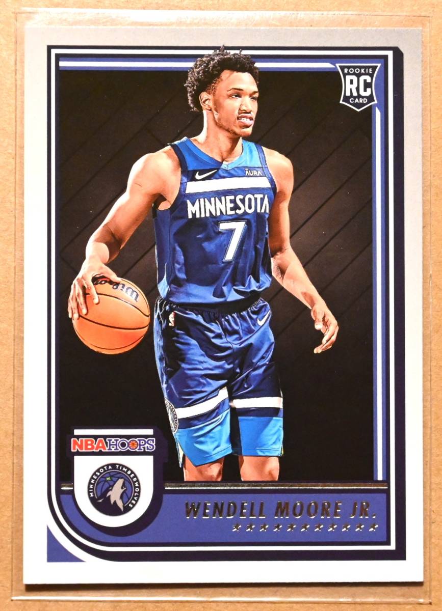 WENDELL MOORE JR. (ウェンデル・ムーア・ジュニア) 2022-23 HOOPS ROOKIE ルーキー トレーディングカード 【NBA,ウルブズ,WOLVES】_画像1