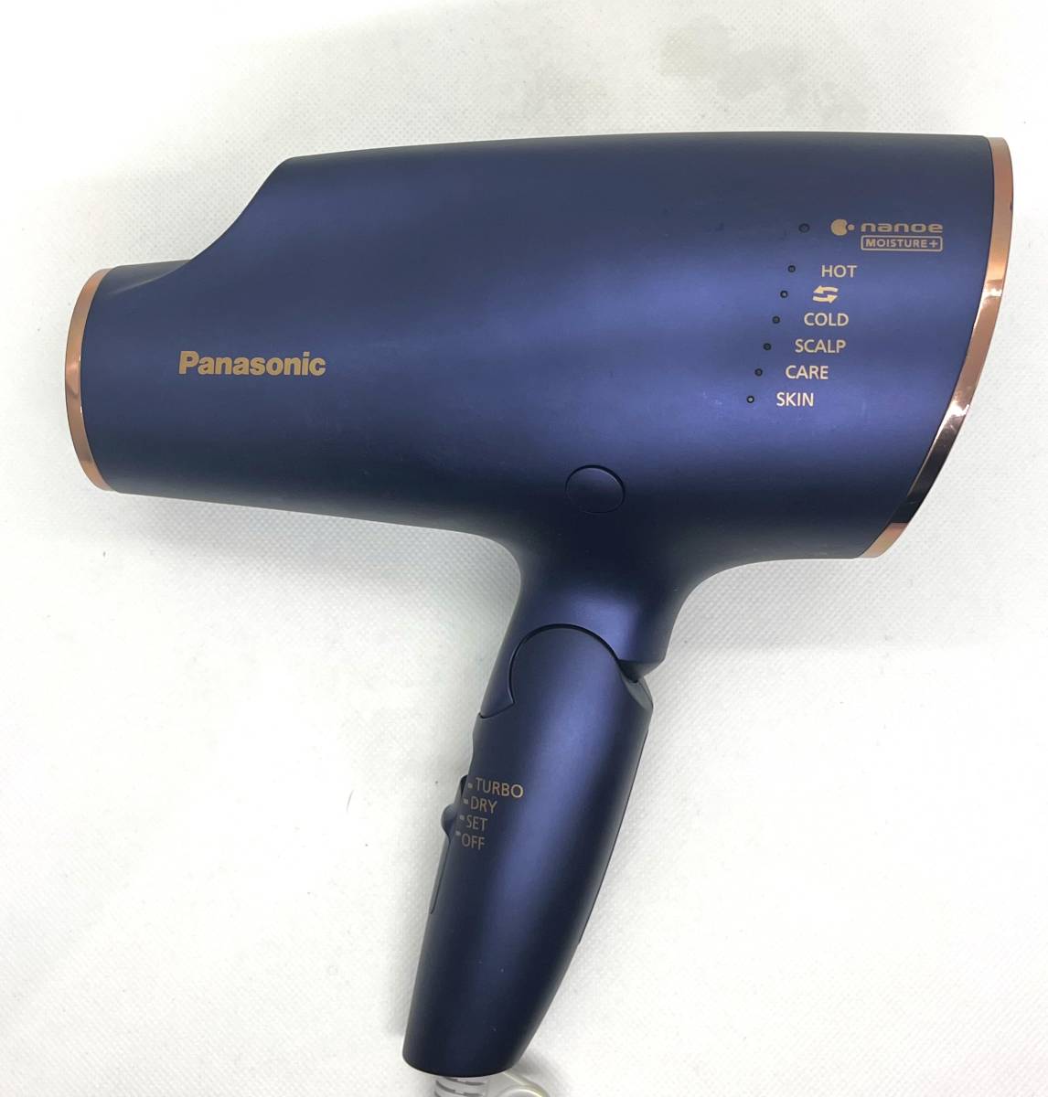 中古　Panasonic　パナソニック　ナノケア　ヘアードライヤー　EH-CNAOE　ネイビー　取扱い説明書付/1741_画像1