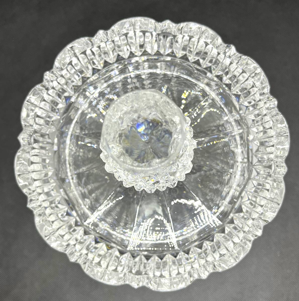 美品★KAMEI GLASS カメイ　グラス　フラワーベース　花瓶　7.5×24/1854_画像5