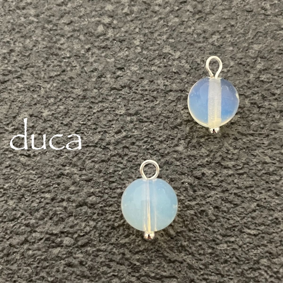 シルバー□オパール□一粒□シンプル□ducaピアス　No.988