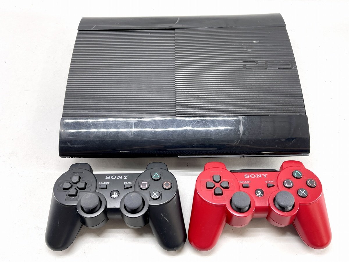 ジャンク SONY プレイステーション3 PS3本体 CECH-4200C デュアルショック3 x２個付き 動作未確認 現状[18326_ジャンク 返品不可