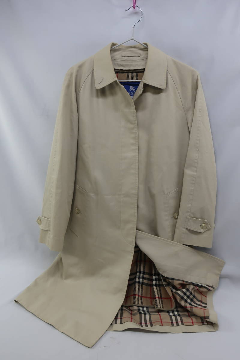 ☆【S送900円】247 BURBERRY LONDON BLUE LABEL　バーバリー ブルーレーベル　レディース　ステンカラーコート　40　ライナー取外可