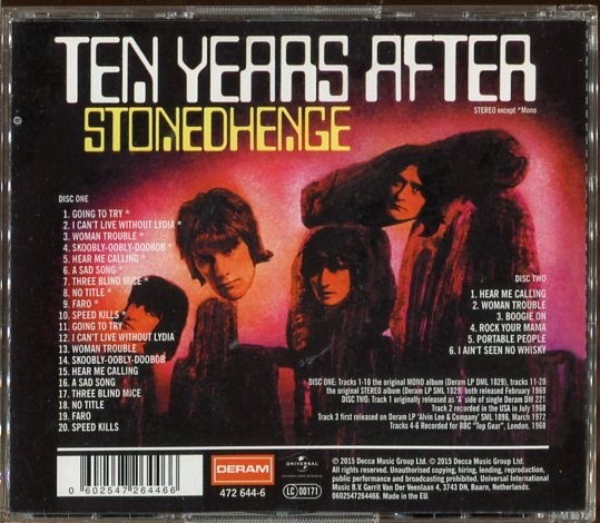 #5166 中古CD TEN YEARS AFTER STONEDHENGE ２枚組 472 644-7_画像2