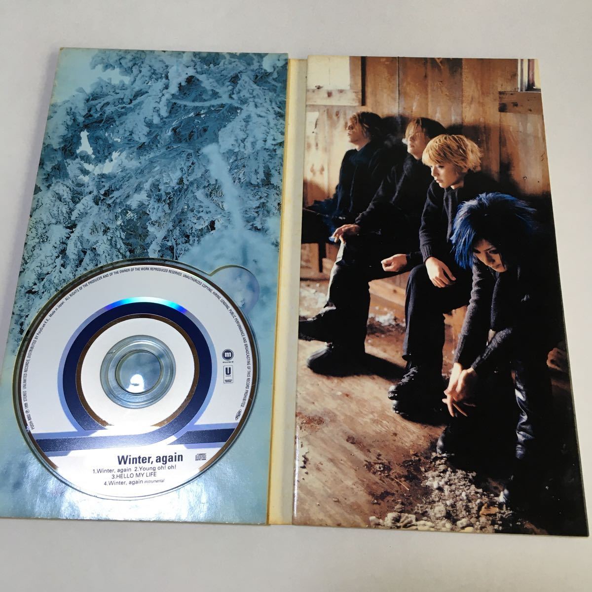 GLAY Winter, again Young oh! oh! HELLO MY LIFE 8cm CD グレイ　ウィターアゲイン　Winter again_画像2