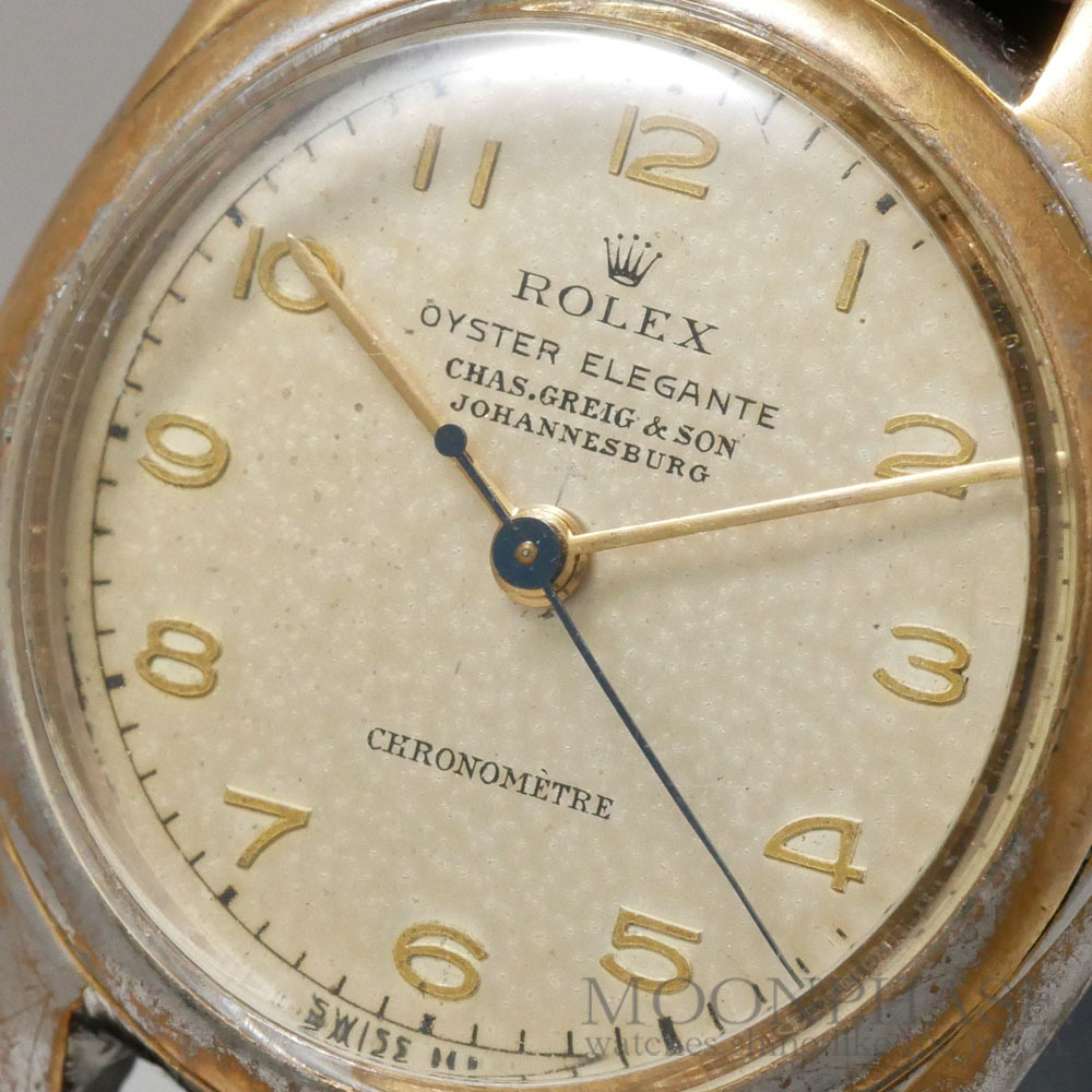 ROLEX устрица elegant CHAS.GREIG&SON Ref.3121 античный товар мужские наручные часы 