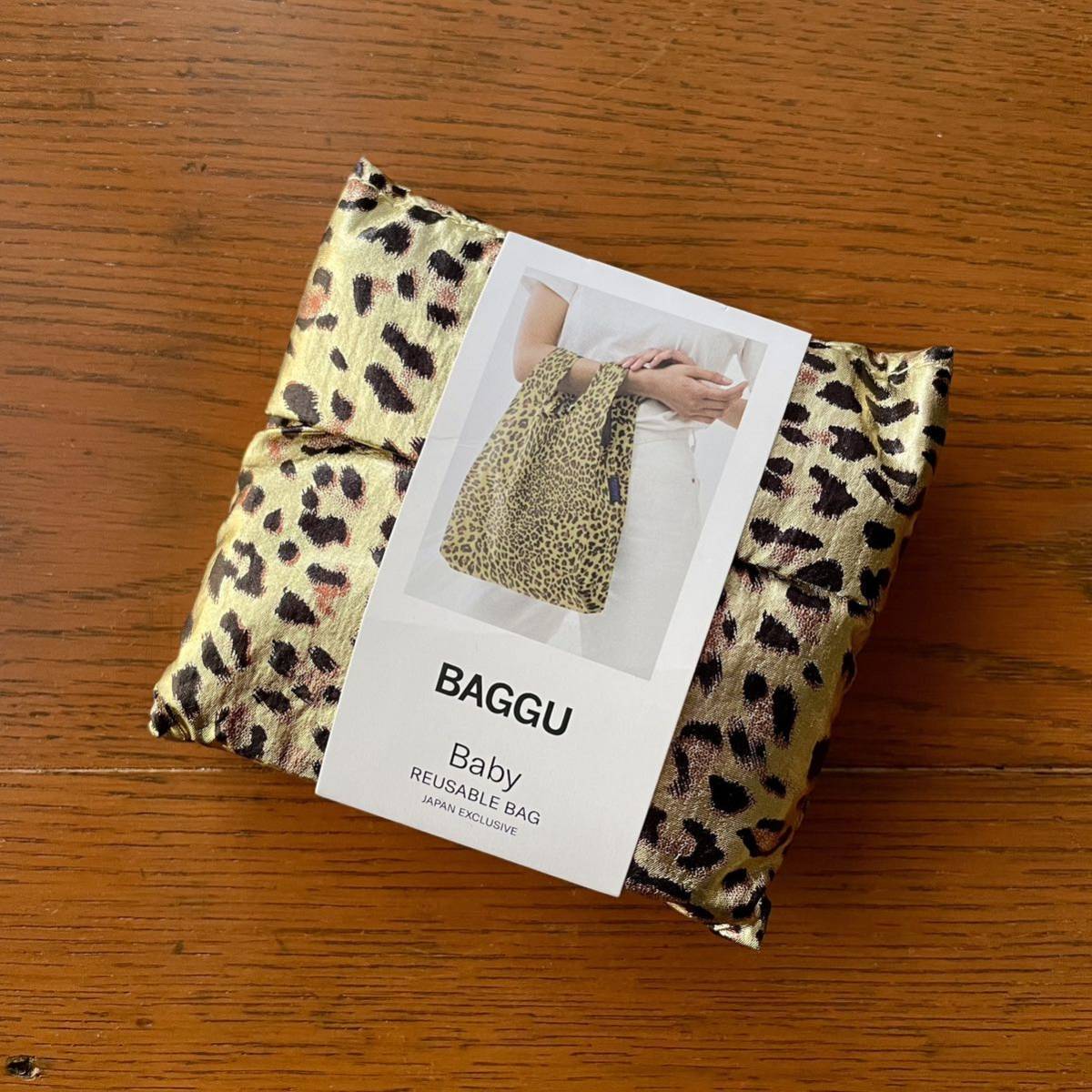 BAGGU　BABY BAGGU　廃番品　メタリックレオパード　ベビーバグゥ　エコバッグ_画像2