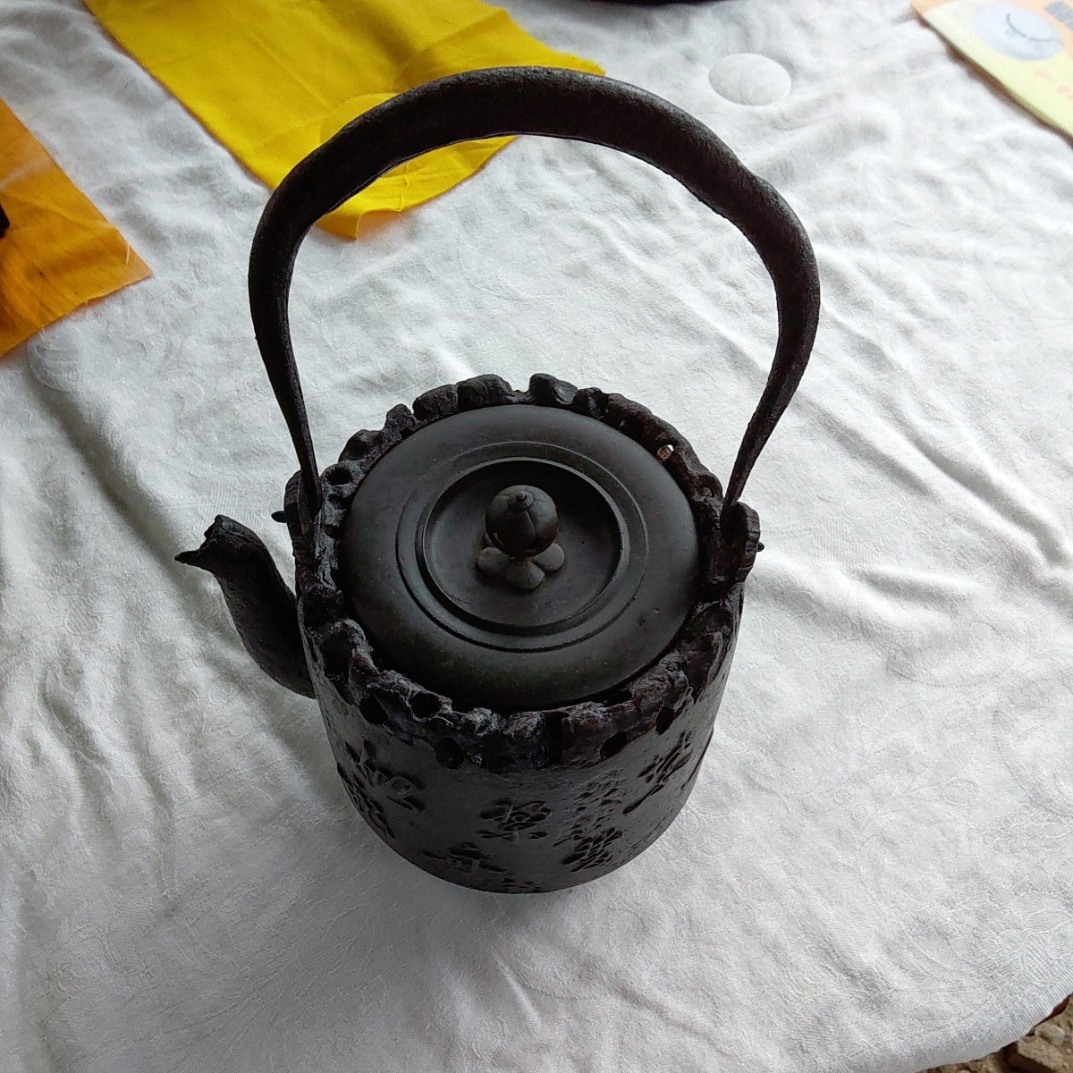 鉄瓶 煎茶道具 龍紋堂造 お寺の片づけで、発見 曹洞宗 高さ25センチ 橫