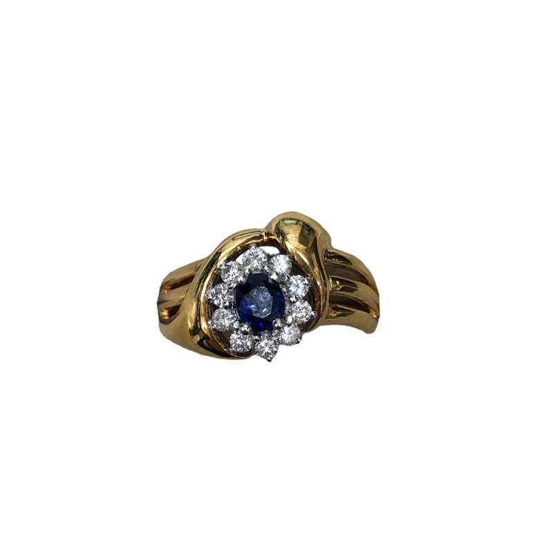 サファイヤリング Pt900/K18 ジュエリー 中古