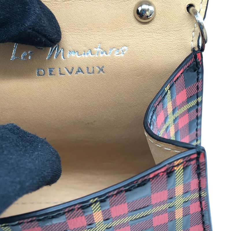 デルヴォー DELVAUX ブリヨンチャーム ブラックｘレッド　SV金具 PVCｘエナメル チャーム レディース 中古_画像9