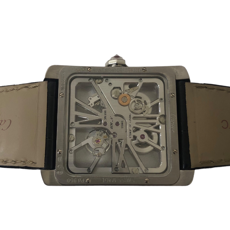 カルティエ Cartier タンクMC HPI00634 グレー パラジウム 腕時計 メンズ 中古_画像2