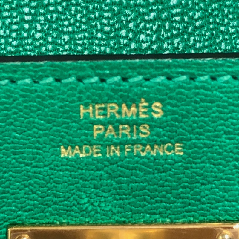 エルメス HERMES ケリートゥーゴー Z刻 ミント ゴールド金具 シェーブル ショルダーバッグ レディース 中古_画像9