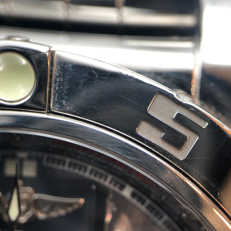  Breitling BREITLING Chronomat 44 Япония ограничение 400шт.@AB01116X/BE67 голубой ракушка нержавеющая сталь наручные часы мужской б/у 