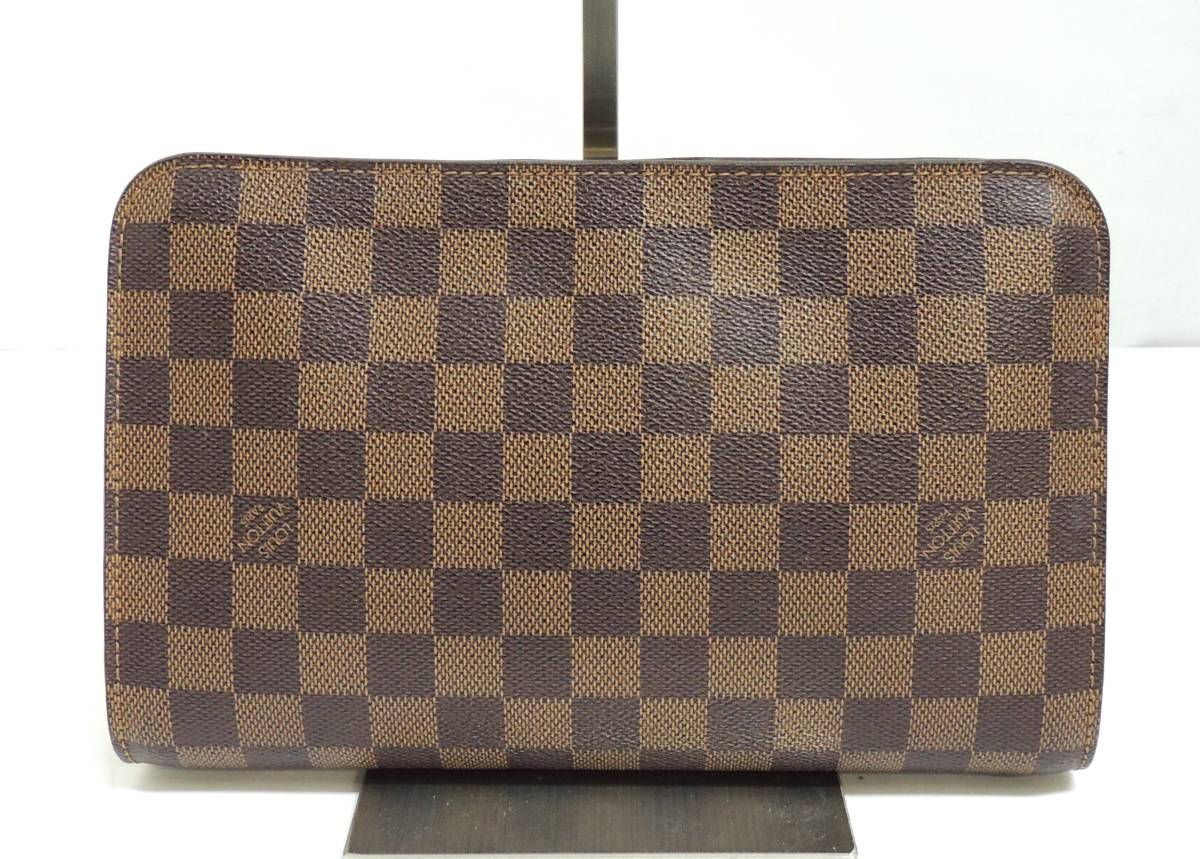 □　Louis Vuitton　ヴィトン　N51993　ダミエ　サンルイ　セカンドバッグ　ハンドバッグ　クラッチ　エベヌ　訳あり　中古品　保管品　④_画像5