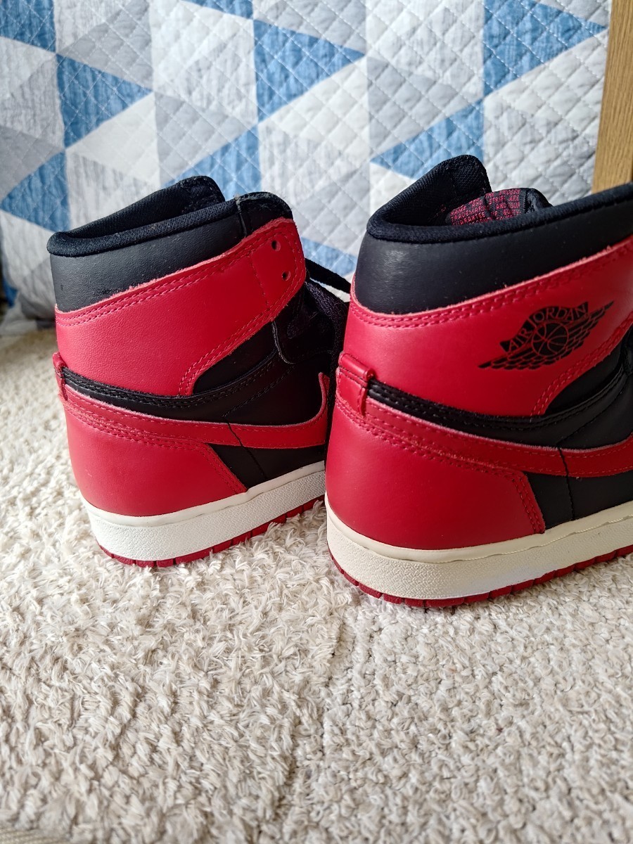 AIR JORDAN NIKE エアジョーダン1 黒赤 ナイキ HIGH RETRO エアジョーダン 24.5cm_画像2