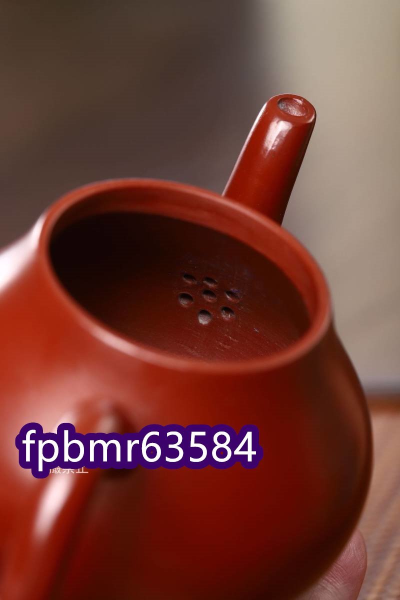 高級製品! 宜興 中国宜興 なし壺 茗記 朱泥急須 紫砂茶壺_画像7