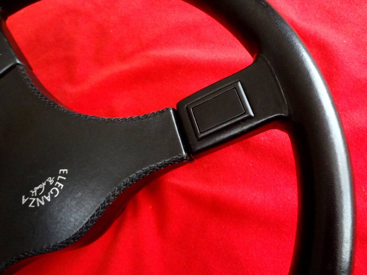 old nardi steering wheel Eleganza 36.5Φ black leather ナルディ エレガンツァ 希少品 大径 classic クラシック エレガンザ formel_画像5