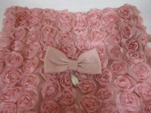 ◆　チュールに薔薇　◆　巾着　ピンク (301028)_画像2