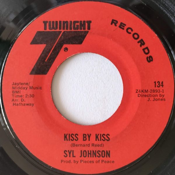 ■Syl Johnson【US盤 Soul 7" Single】 One Way Ticket To Nowhere / Kiss By Kiss (Twinight 134) 1970年 シル・ジョンソンの画像2