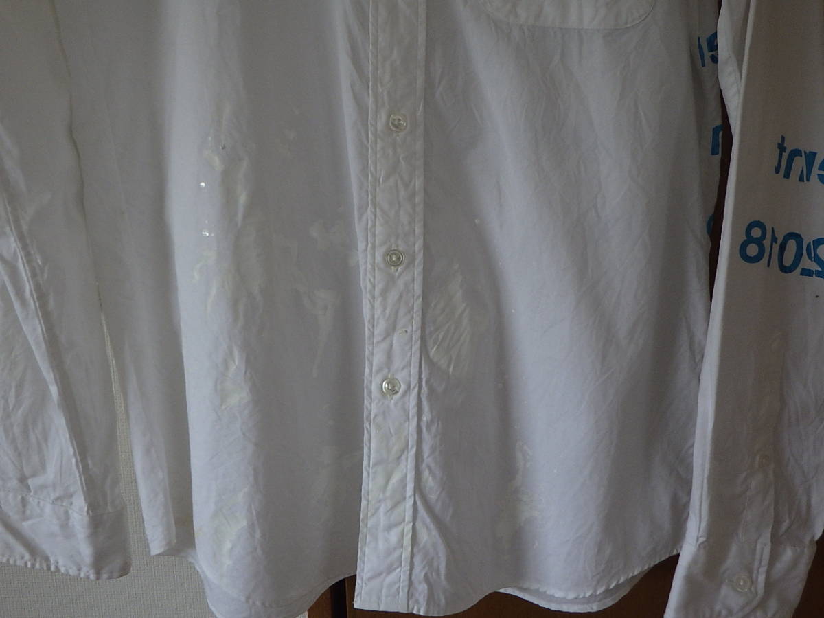 uniform experiment PAINT B.D SHIRT ユニフォームエクスペリメント ペイントシャツ UE-180005 色WHITE白 サイズ２ 藤原ヒロシ_画像2