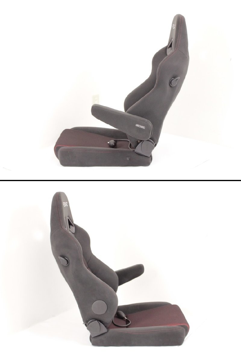 [22年購入] レカロ シート SR-7F GK100 A/R BK/RD ランバーサポート アームレスト付き セミバケ RECARO【当店直接引取り可能】 80N29431_画像5