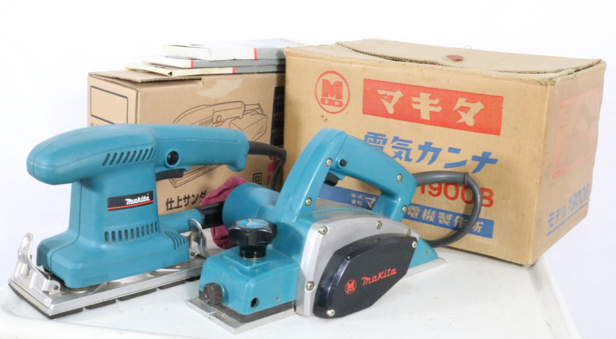 【ト滝】makita マキタ 電気カンナ モデル1900B 電動カンナ 付属品有 ＆BO3700 仕上げサンダ コード式 電動工具 DIY 工具 DS513DEW52_画像1