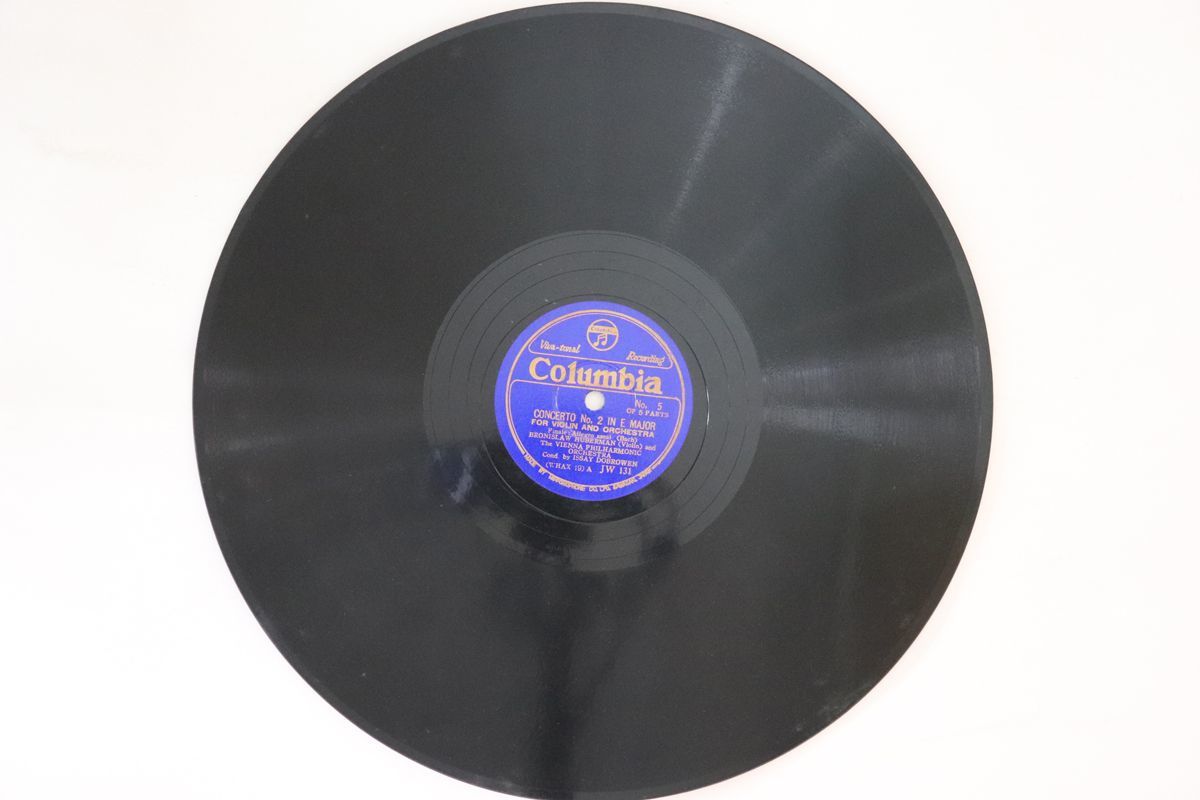 78RPM/SP Bronislaw Huberman Concerto No.2 In E Major (Bach) No.5 JW131 COLUMBIA 12 /00500_画像1