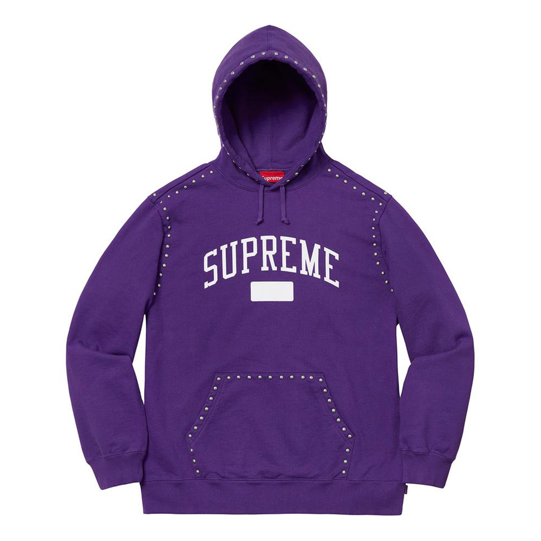 395　Supreme/Studded Hooded Sweatshirt Puple Lsize シュプリーム/　スタッズ　パーカー　紫　Lサイズ_画像2