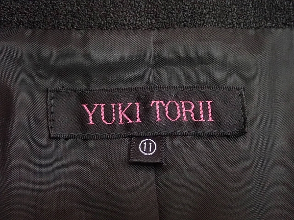 YUKI TORII ブラックフォーマルジャケット・11AR+▲ユキトリイ/羽織り/23*10*2-16_画像9