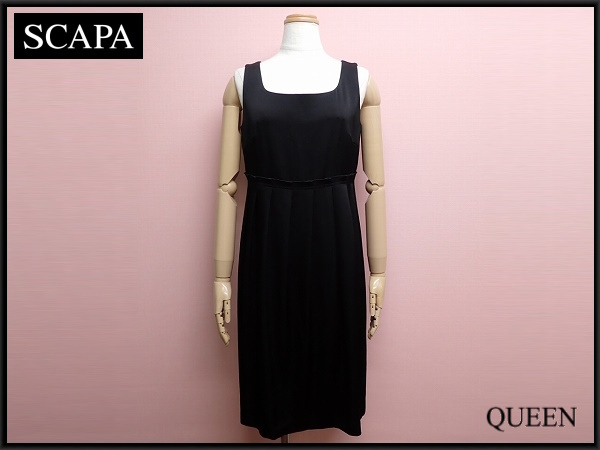 SCAPA One-piece *38^ Scapa / no sleeve / dress / black /23*10*4-20