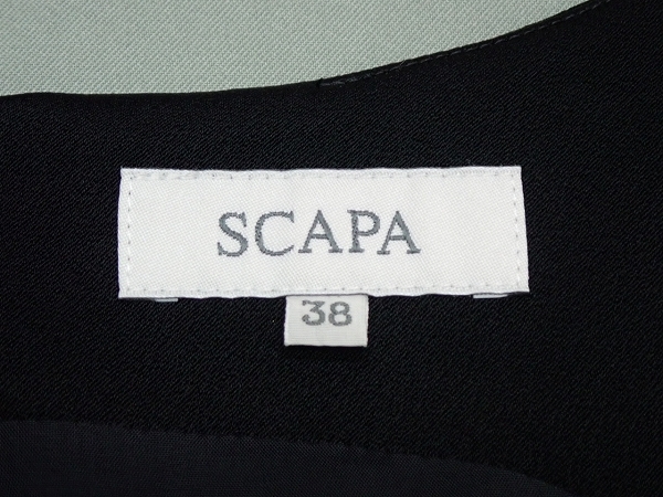 SCAPA One-piece *38^ Scapa / no sleeve / dress / black /23*10*4-20