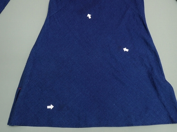  free shipping uusi vetta indigo tunic *0^ there is defect /palaspa less /23*11*1-4