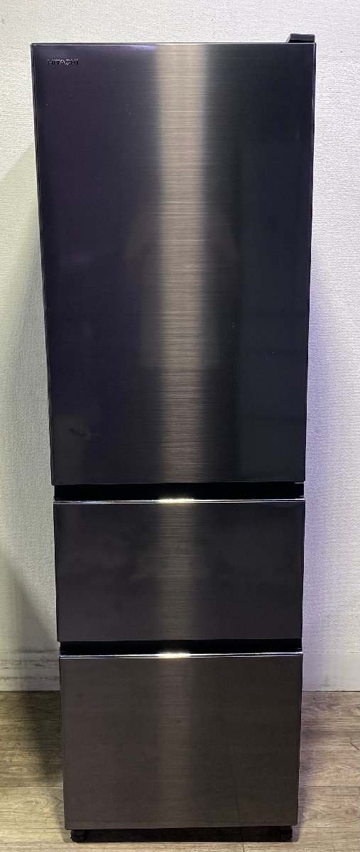 【1円スタート】埼玉発　HITACHI　ノンフロン冷凍冷蔵庫　R-V32KV　315L/61kg 2019年製　SO　S_画像1