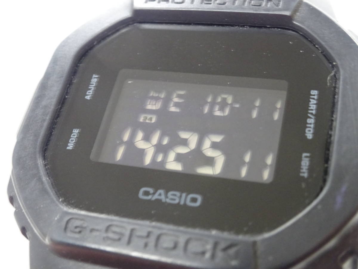 (つ-U-504)G-SHOCK ジーショック 腕時計 DW-5600BB デジタル ブラック CASIO カシオ メンズ 動作品 中古_画像5