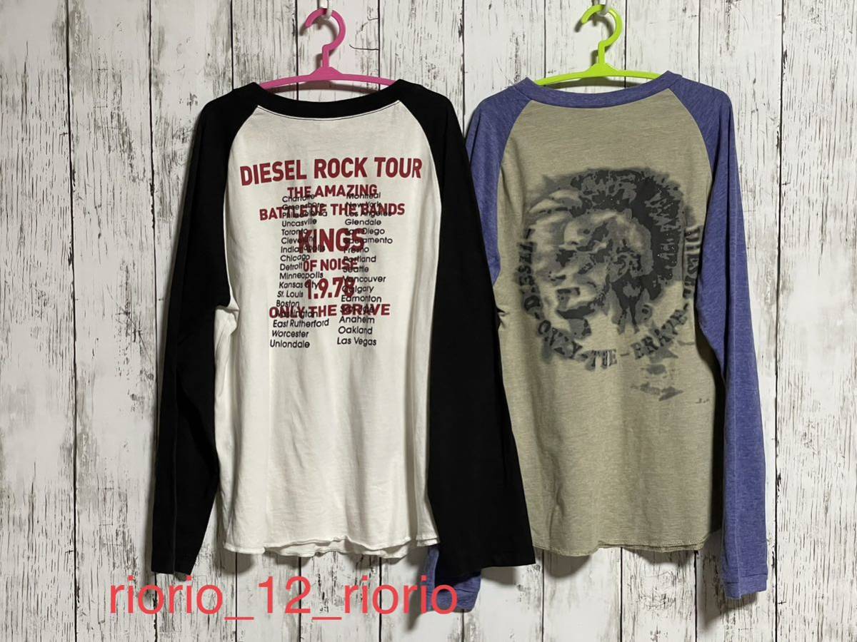 140　DIESEL　ディーゼル　男の子まとめ売り　プリントTシャツ　ビジュー付きTシャツ　2枚セット　size8_画像2