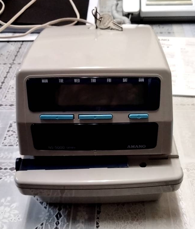 AMANO アマノ 電子タイムスタンプ NS-5000 タイムレコーダー AMANO アマノ 電子タイムスタンプ NS-5000 タイムレコーダー