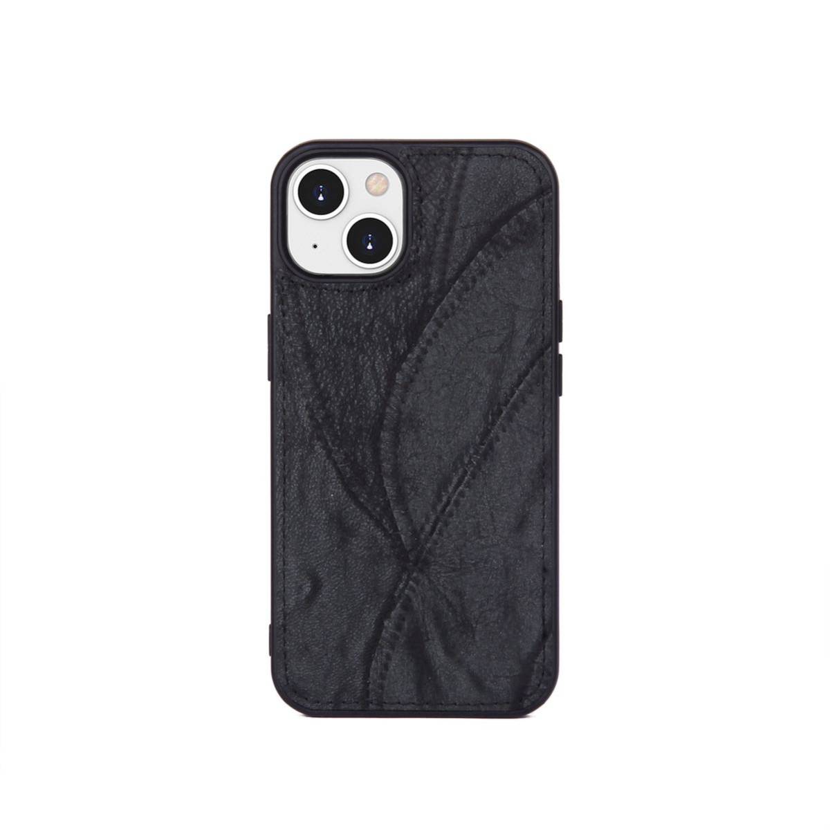 iPhone 13 mini レザーケース アイフォン13 ミニ ケース 手帳型 お財布付き カード収納 財布型 ストラップ付き ブラックの画像2