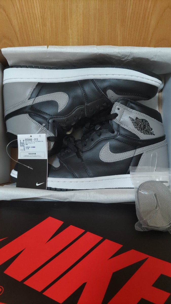 【未使用品】【定価〜】NIKE AIR JORDAN 1 RETRO HIGH OG ‘SHADOW’ 2018シャドー　US9　27cm_画像1